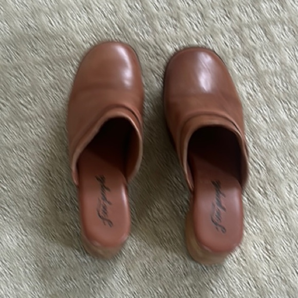 Free People Leather Clogs